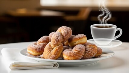 Icelandic Kleinur Pastries with Coffee