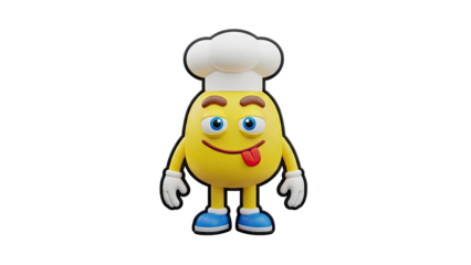 Chef Emoji with Tongue Out