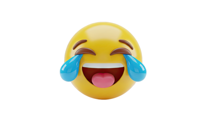 3D Emoji Face Laughing Tears