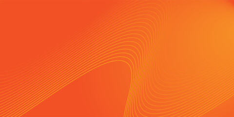 Vector abstract background with dynamic orange waves, lines and particles. vector