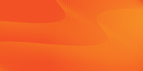 Vector abstract background with dynamic orange waves, lines and particles. eps 10