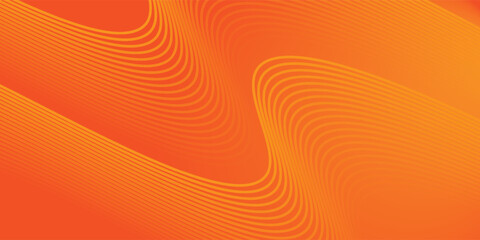 Vector abstract background with dynamic orange waves, lines and particles. eps 10