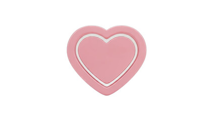 Fototapeta premium Pink Heart-Shaped Bookmark