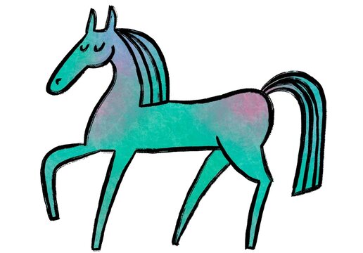 An Illustrated Graphic Horse