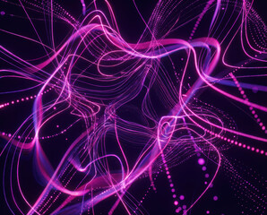Background technology abstract design digital modern concept glowing neon line wave pattern energy motion art Abstract technology background concept
