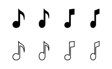 Music icon vector. note music sign and symbol