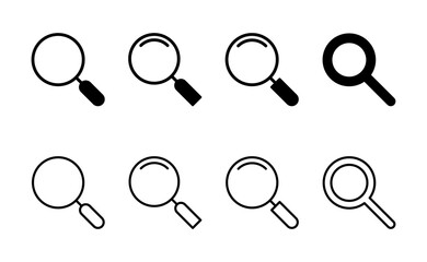 Search icon vector. search magnifying glass sign and symbol