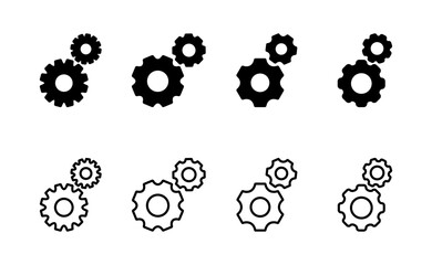 Setting icon vector. Cog sign and symbol. Gear Sign
