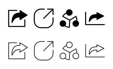Share icon vector. Sharing sign and symbol
