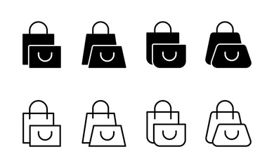 Shopping bag icon vector. shopping sign and symbol
