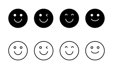 Smile icon vector. smile emoticon icon. feedback sign and symbol