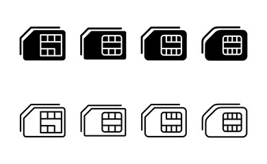 Sim card icon vector. dual sim card sign and symbol