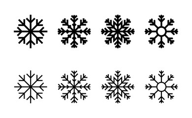 Snow icon vector. snowflake sign and symbol