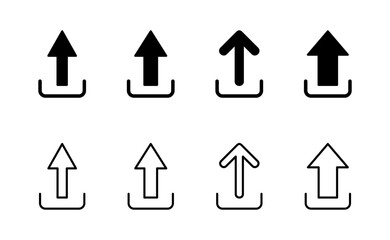 Upload icon vector. load data sign and symbol