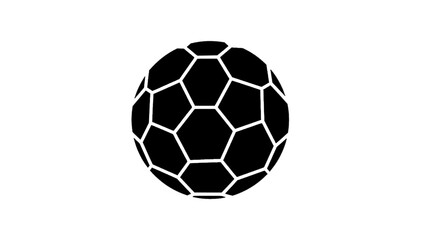 Vector illustration of a classic black and white soccer ball, on transparent background, perfect for sports designs