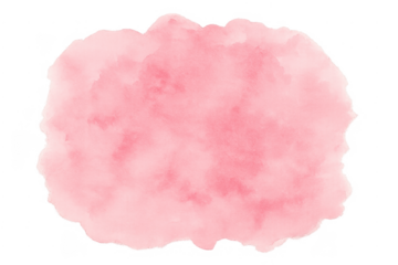 Pink watercolor paint stain creating abstract background texture