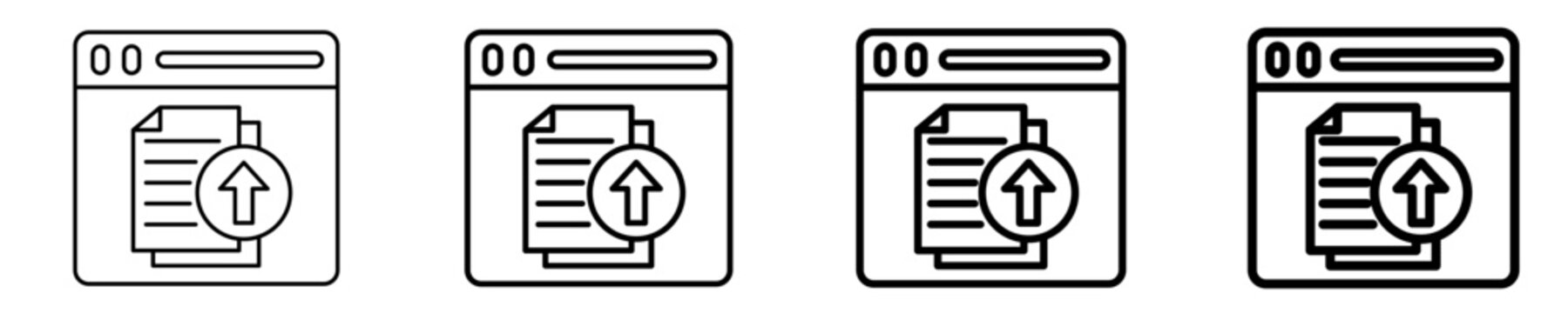Upload  Icon Set Different Style Collection