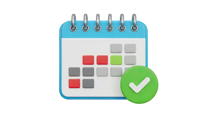 Calendar with Checkmark Icon