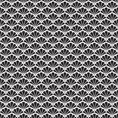 Abstract Seamless Black and White Art Deco Vector Pattern