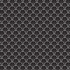 Abstract Seamless Black and White Art Deco Vector Pattern