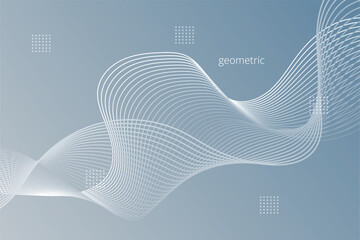 Abstract Geometric Shapes with Fluid Gradient Background Design