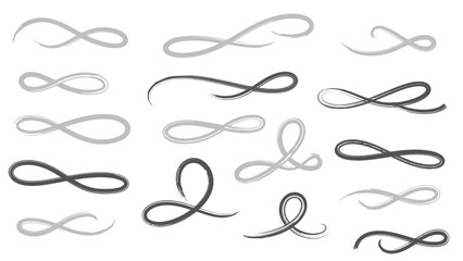 Collection of Infinity Symbols in Various Styles and Colors.