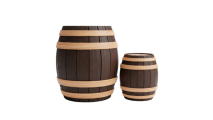 Two Wooden Barrels