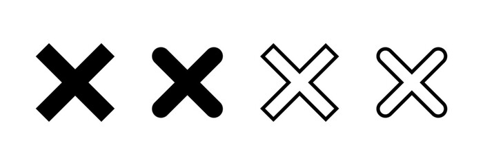 Obraz premium Close icon vector illustration. Delete sign and symbol. cross sign