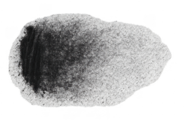 Sketching black charcoal smudge texture on transparent background