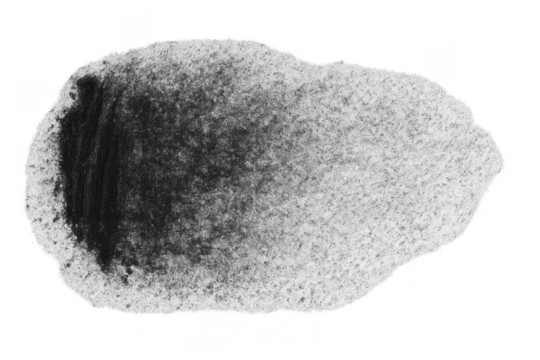 Sketching black charcoal smudge texture on transparent background - Powered by Adobe