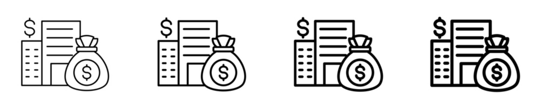 Capital Expenditure  Icon Set Different Style Collection