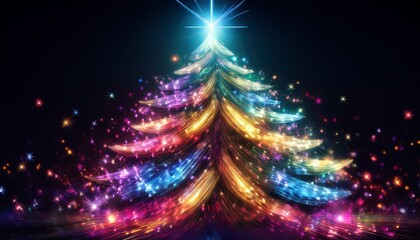 Festive Cheer A Colorful Christmas Tree Sparking Holiday Joy