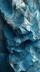 richly detailed rock with lue variants stone full ofcurves and smooth cuts reslting from the erosive effct of sea Close up rocks txture dramatic and colorfu erosional water forma Genrative AI