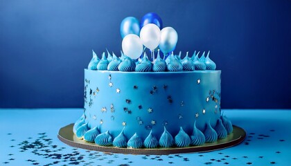 Blue Birthday Cake