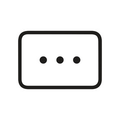 Chat Typing Icon. Message Bubble with Three Dots. Conversation Symbol