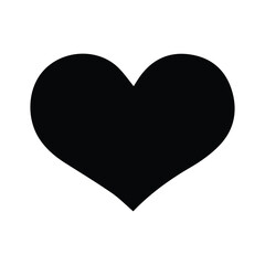 Obraz premium Heart Icon. Love Symbol Silhouette. Romantic Shape Logo