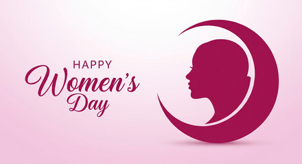 illustration of happy womens day celebration with silhouette design