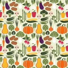 Vibrant Assortment of Healthy Vegetables and Fruits