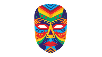 Vibrant Geometric Mask A Colorful Symbol of Culture and Artistic Expression