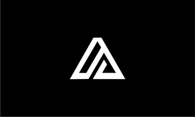 Modern minimalist letter A logo design on a dark background.