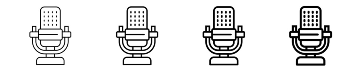 Microphone  Icon Set Different Style Collection