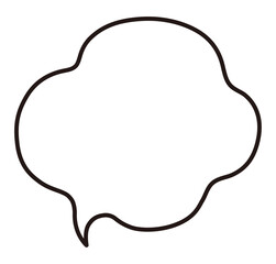 ふわふわなふきだしのイラスト	