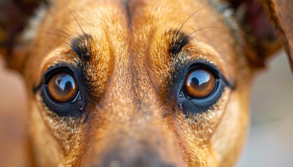Close-up of a Dogs Eyes - A Window to Canine Emotion.