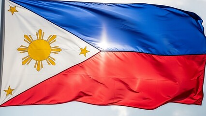 Waving flag of the Philippines