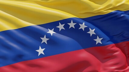 Close up shot flag of Venezuela