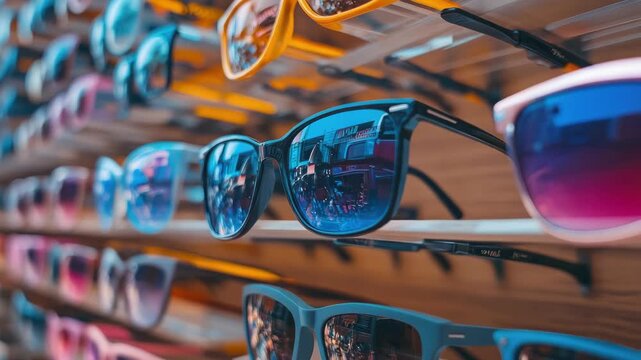 Eye-catching sunglasses for sunny days, with a variety of colors and styles to match any fashion preference.