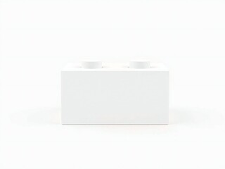 Fototapeta premium Minimalist white square box with two knobs