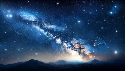 Fototapeta premium Space Background With Stars