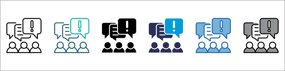 Meeting Single Icon Multistyle Illustration