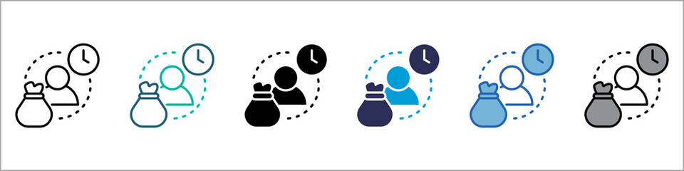 Creditor Single Icon Multistyle Illustration